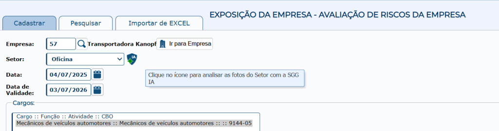 Avaliação de Riscos com IA