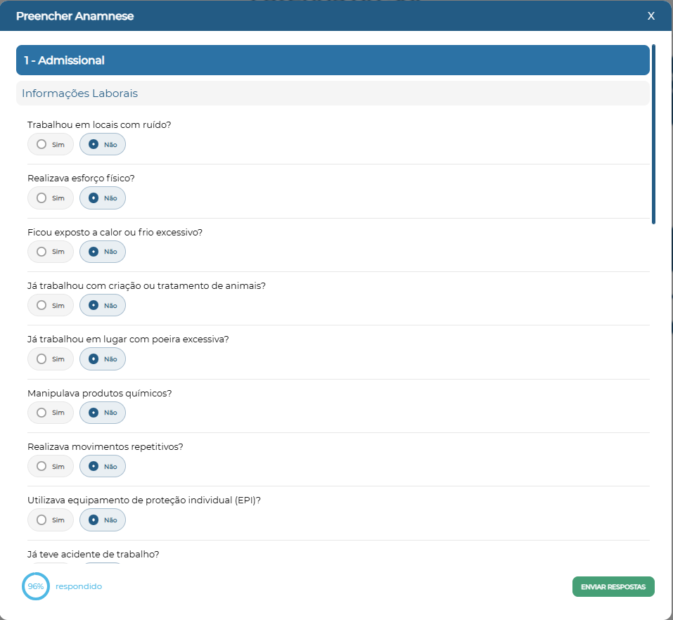 Anamnese - Portal do Funcionário SGG