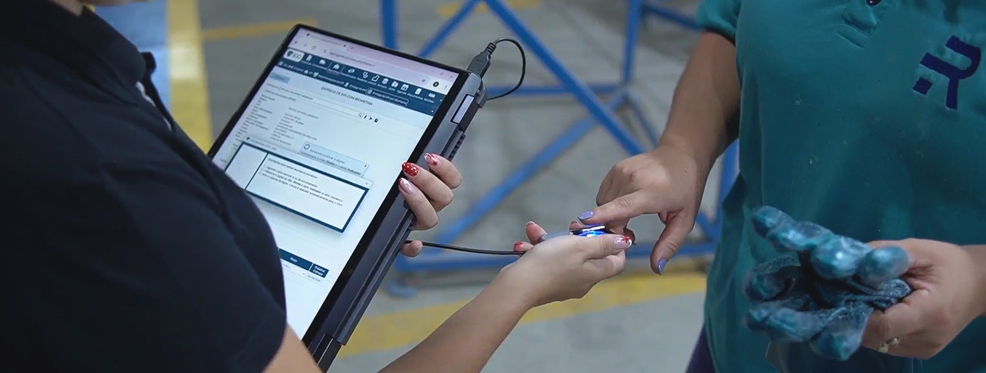 Gestão de EPI no SGG, entrega por biometria digital