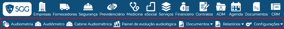 módulo audiometria SGG